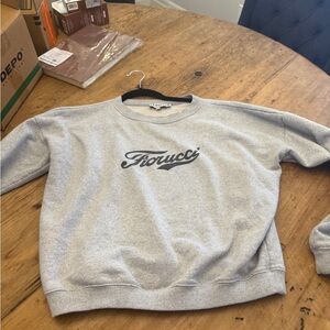 Fiorucci Heather Gray Logo Crewneck Sweater